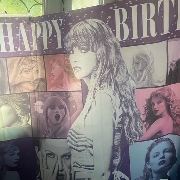 Taylor Swift Themed Birthday Banner - Picture 3 of 5